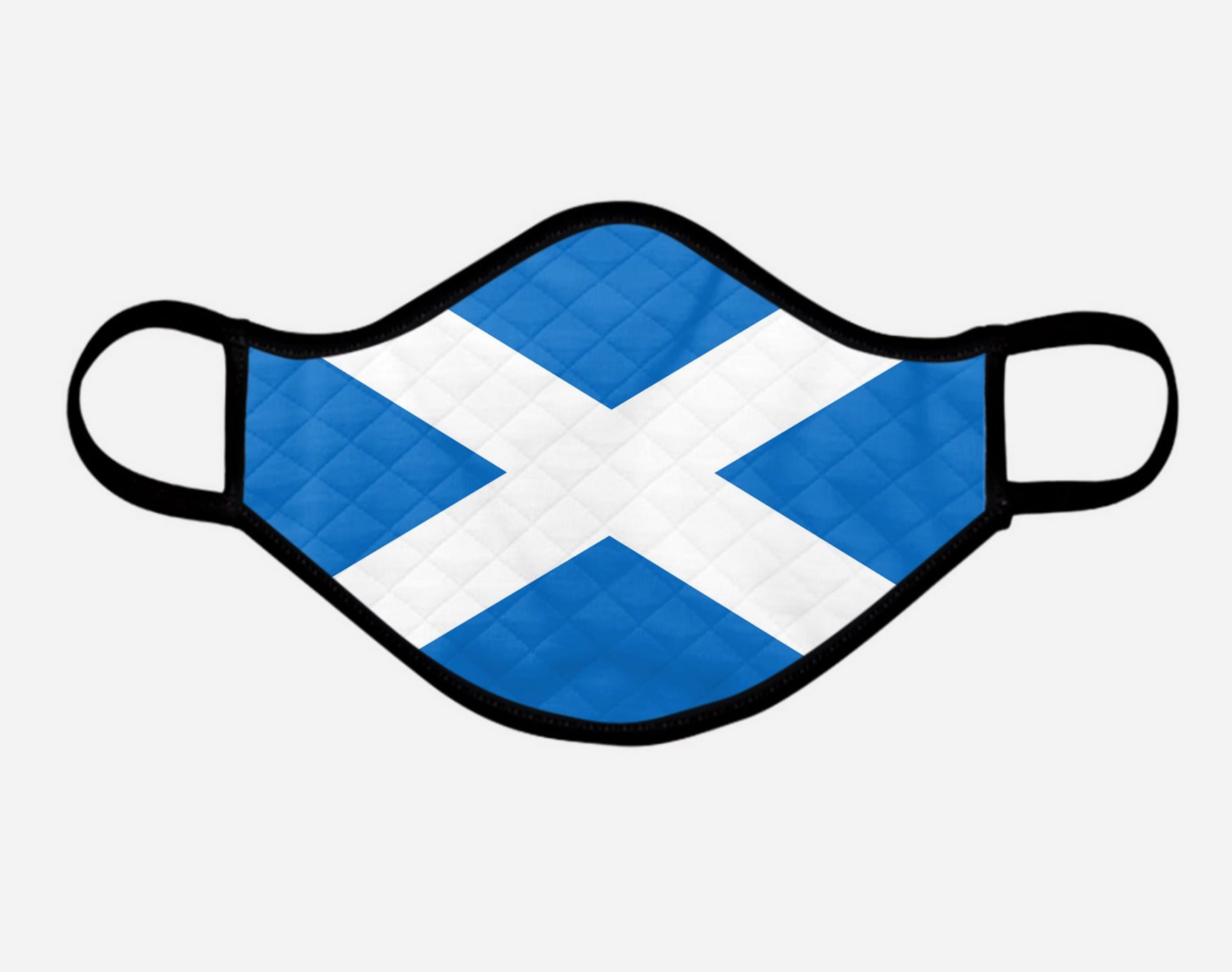 The Scottish Saltire Face Mask - Extra Large - by the Steven Patrick Sim Tartan Artisan - Stevie Tartan Guy Arbroath, Scotland