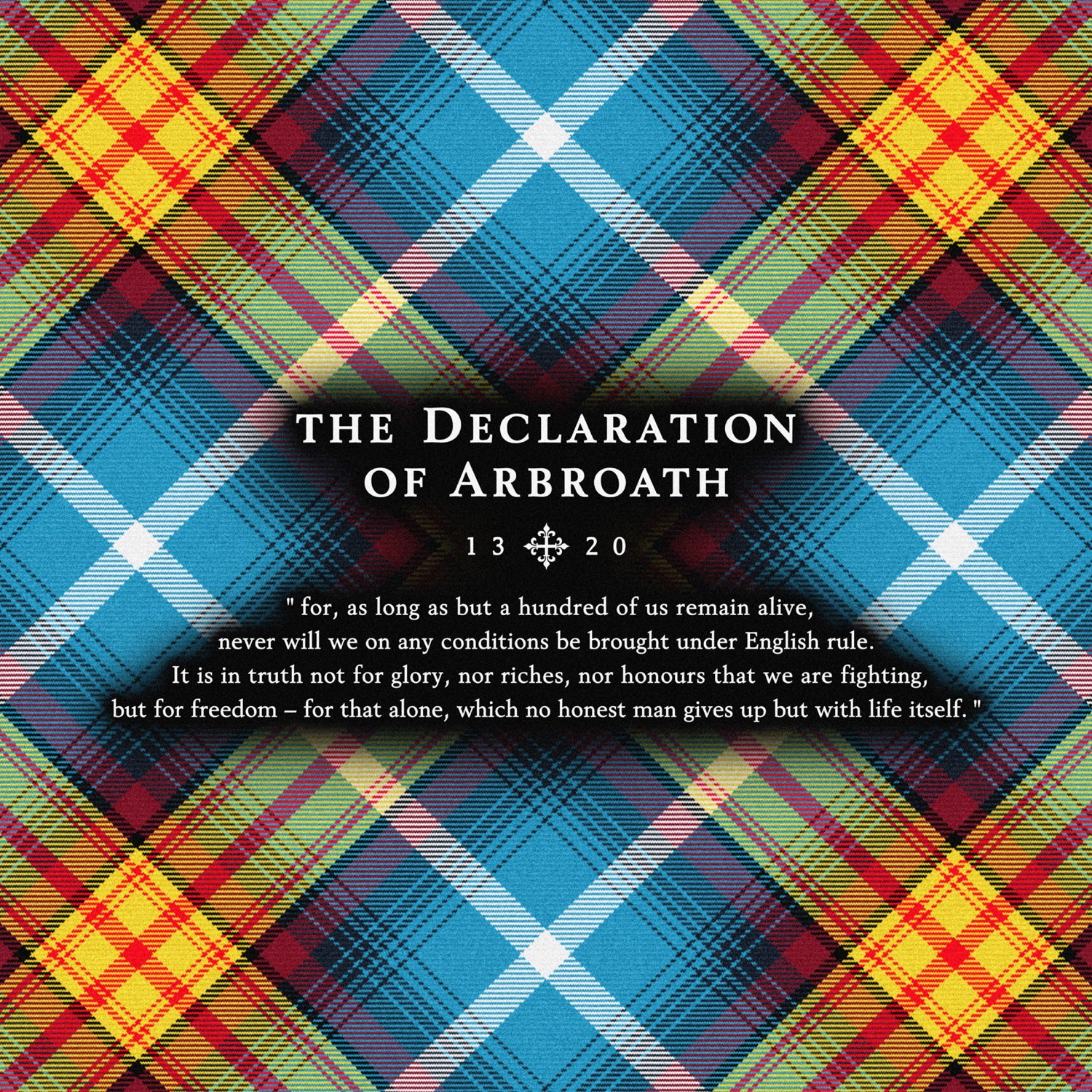 Ancient Saltire - Declaration Tartan 16" Framed Canvas
