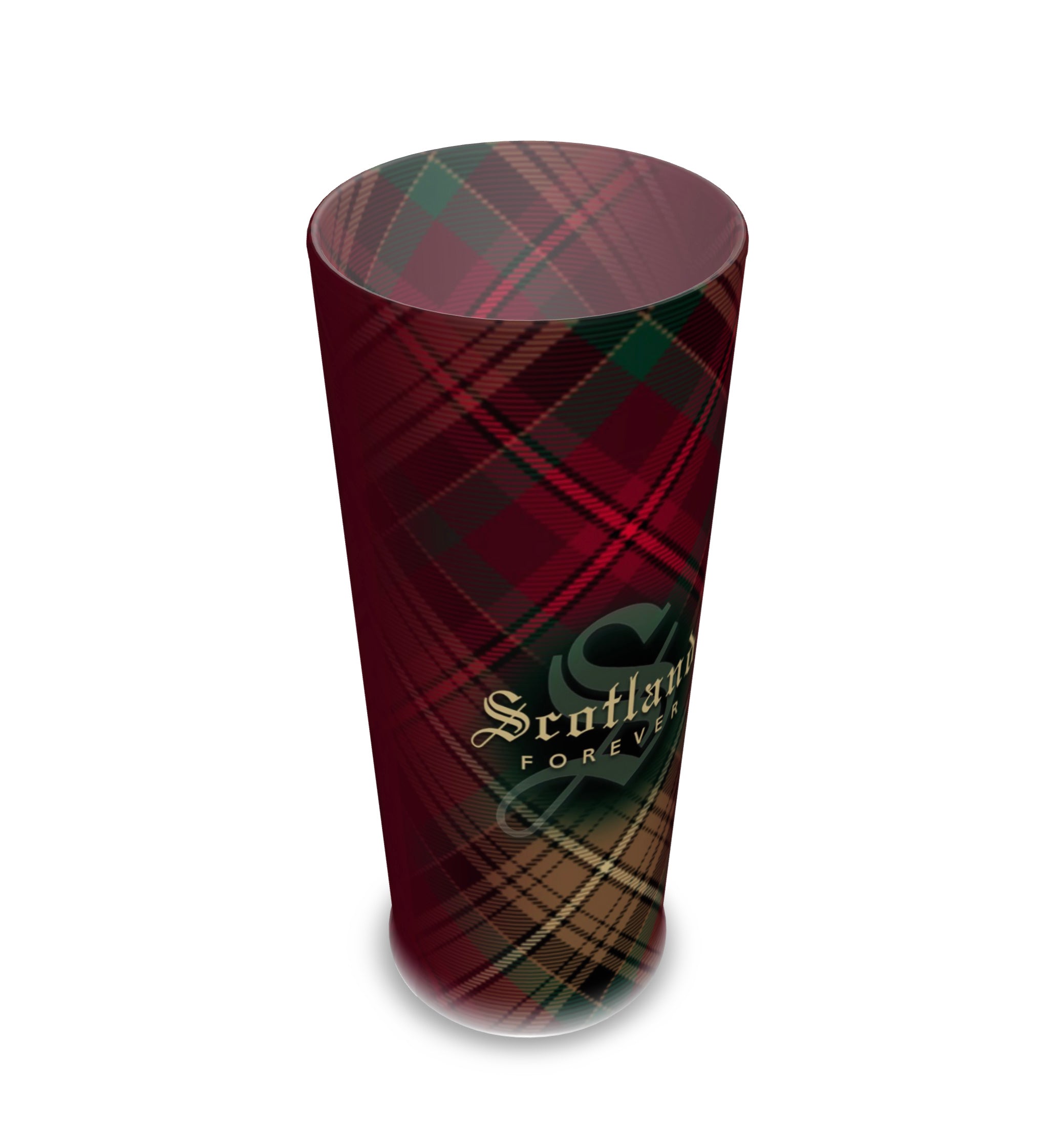 Scotland Forever - 7th Centennial Tartan Declaration Tartan - Glossy Beer Glass - semi-transparent, by the Tartan Artisan