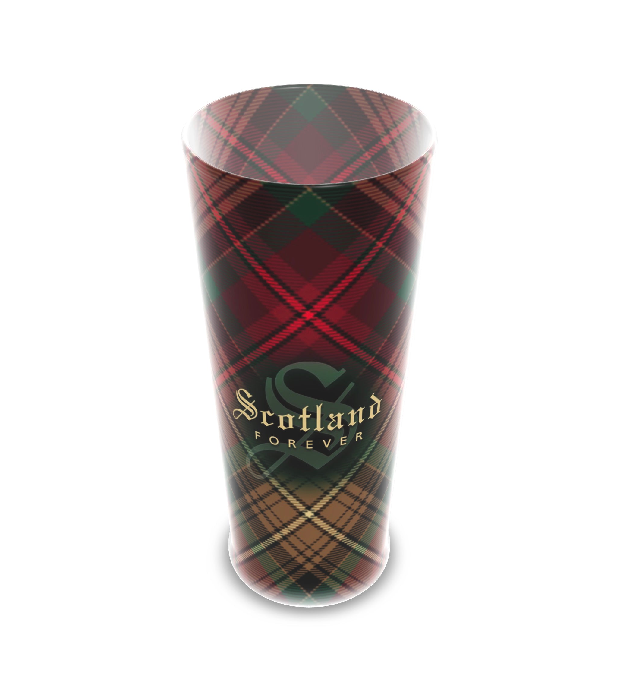 Scotland Forever - Declaration Tartan - Frosted Matte Beer Glass - An original design, exclusive to the Tartan Artisan®