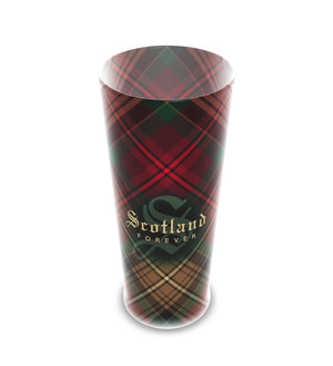 Scotland Forever - Declaration Tartan - Frosted Matte Beer Glass - An original design, exclusive to the Tartan Artisan®