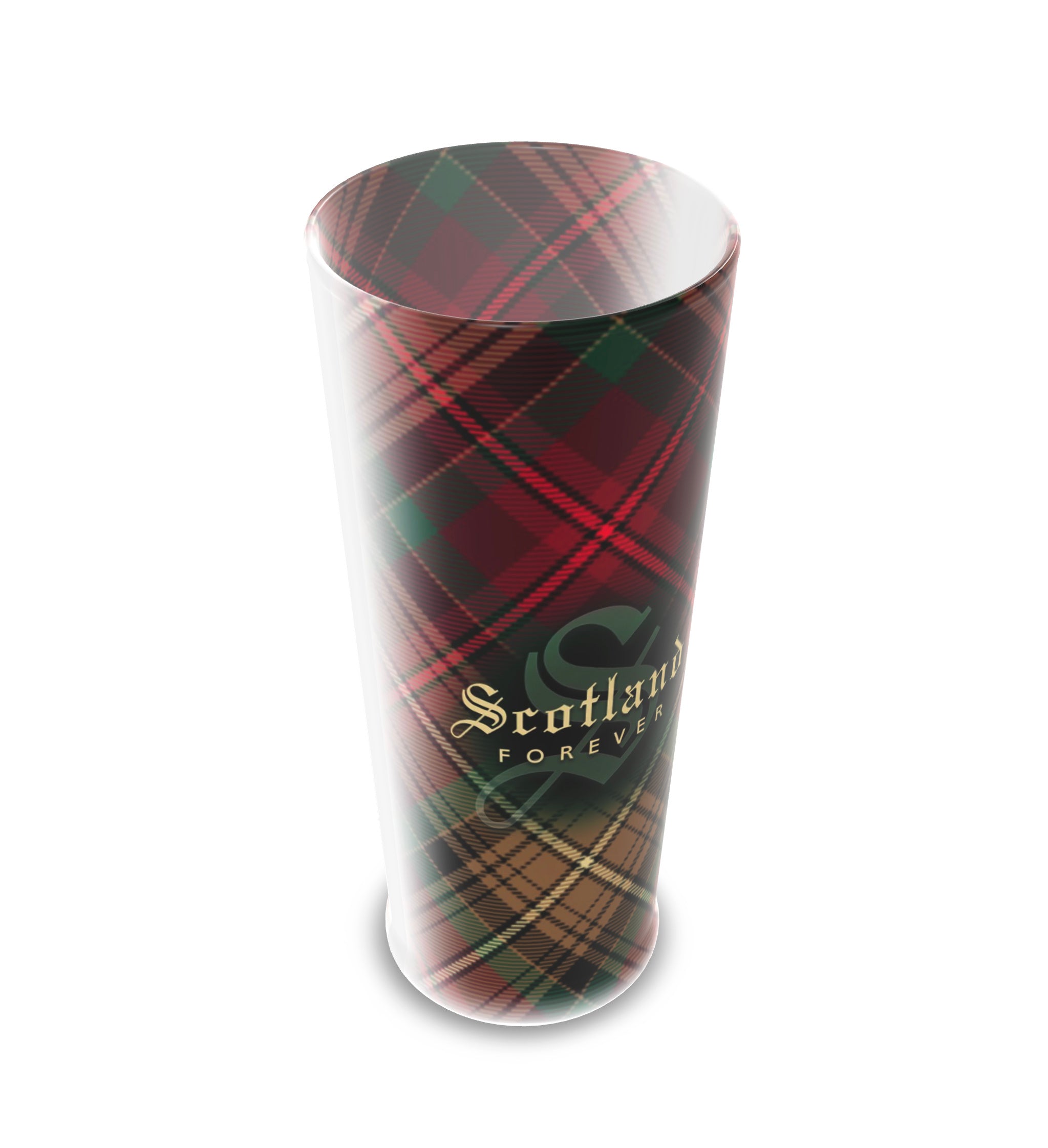Scotland Forever - Declaration Tartan - Glossy Beer Glass - semi-transparent, by the Tartan Artisan
