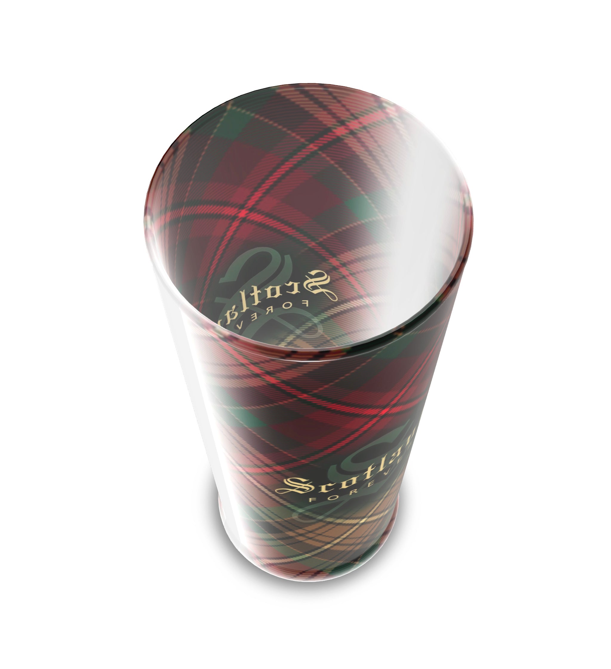 Scotland Forever - Declaration Tartan - Frosted Matte Beer Glass - Celebrating Scotland Forever!