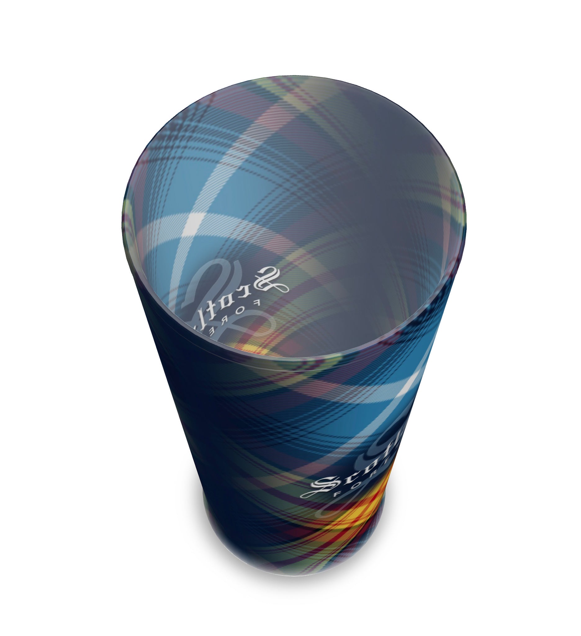 Scotland Forever - Declaration Tartan - Frosted Matte Beer Glass - Celebrating Scotland Forever!