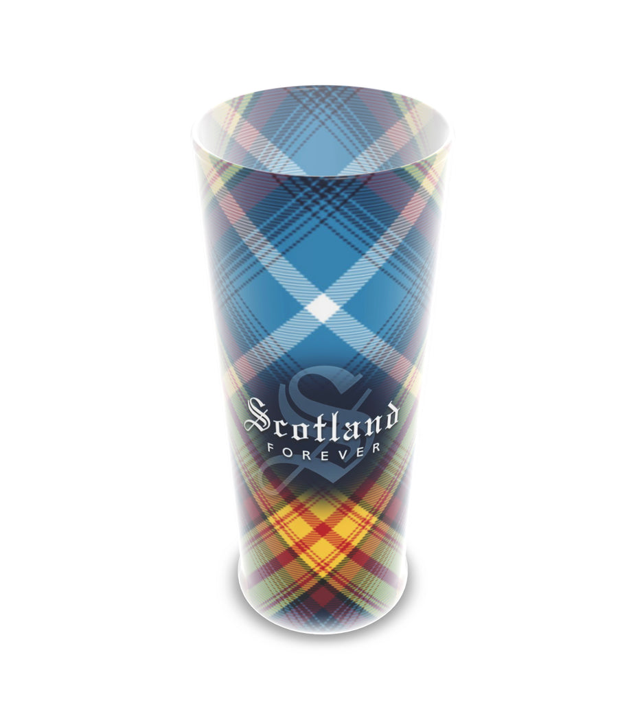 Scotland Forever - Declaration Tartan - Glossy Beer Glass - An original design, exclusive to the Tartan Artisan®