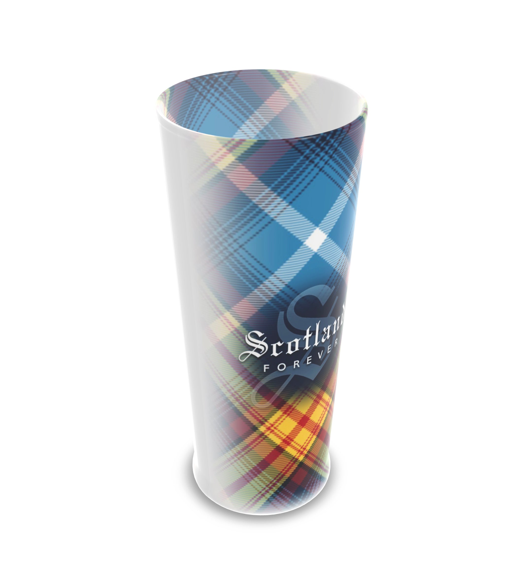 Scotland Forever - Declaration Tartan - Glossy Beer Glass - semi-transparent, letting your beer show