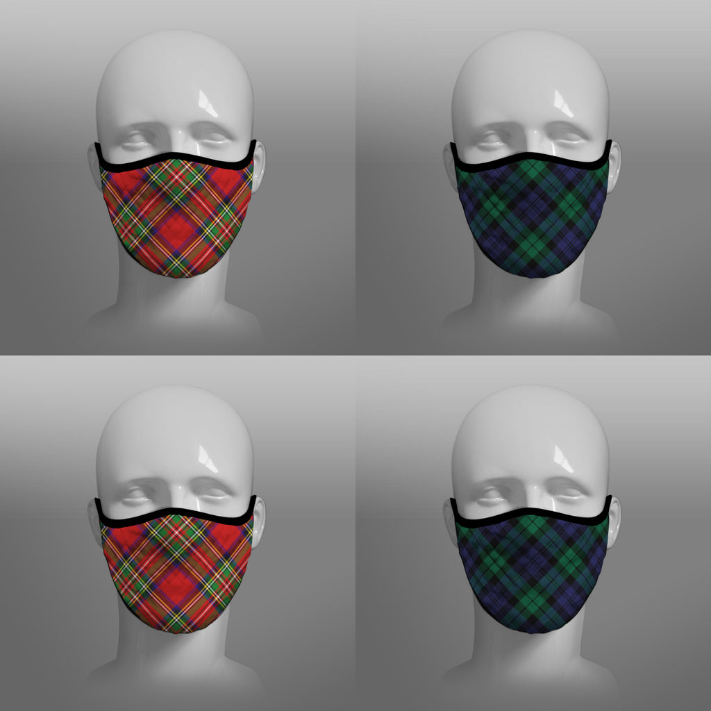 Royal Stewart tartan face covering - Nicola Sturgeon - by Steven Patrick Sim the Tartan Artisan - Stevie Tartan Guy - mixed pack of 4