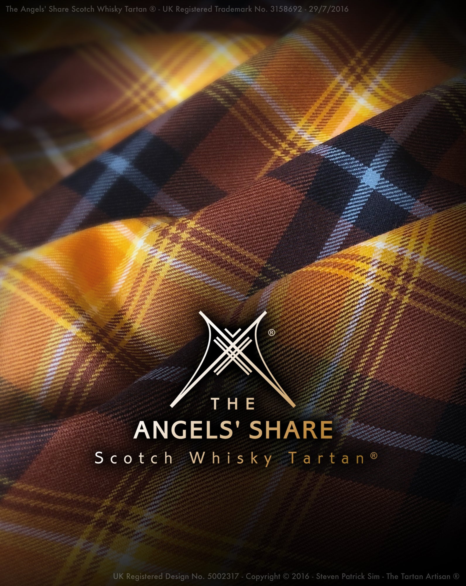 The Angel's Share Scotch Whisky Tartan Bolting Cloth for sale by the metre by Stevie Tartan Guy Arbroath Angus Scotland