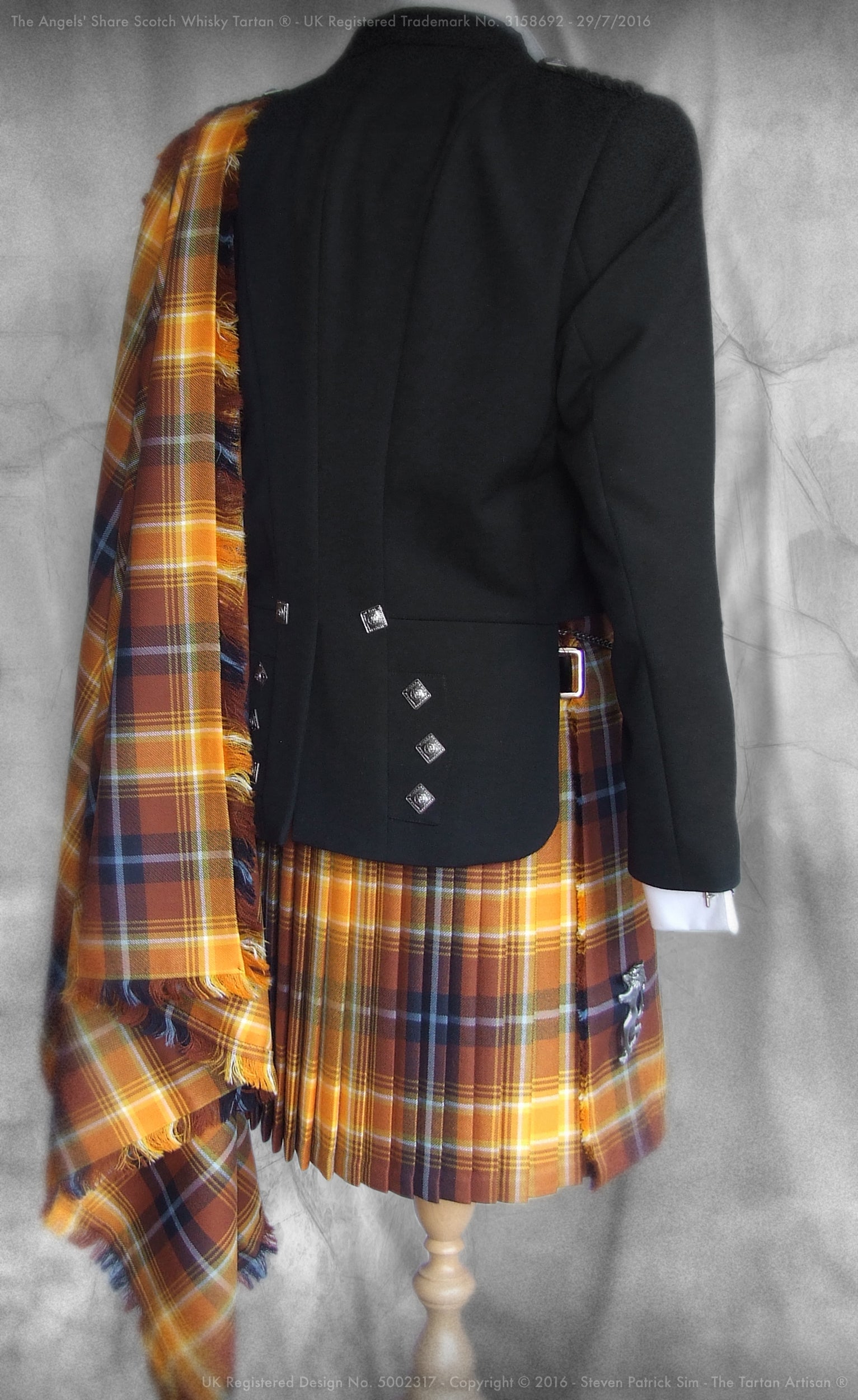 The Angels' Share Scotch Whisky Tartan® ~ Medium Weight Fringed Plaid