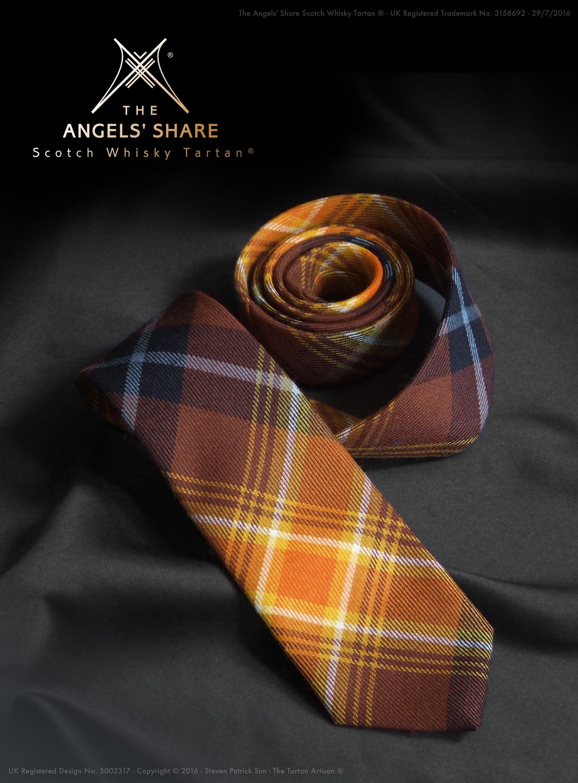 The Angels' Share Scotch Whisky Tartan® ~ Worsted Wool Tie - by Steven Patrick Sim the Tartan Artisan currently created by the Tartan Artisan®