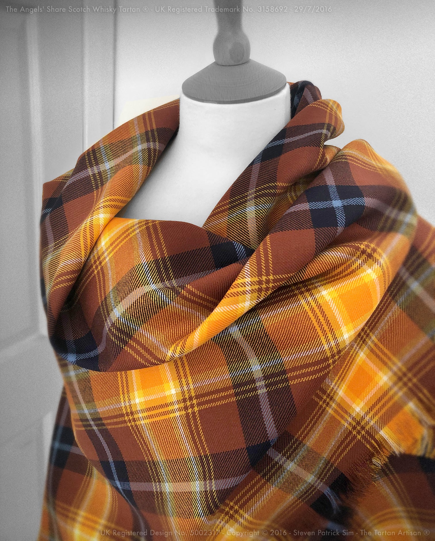 The Angels' Share Scotch Whisky Tartan® ~ Ladies Fringed Shawl