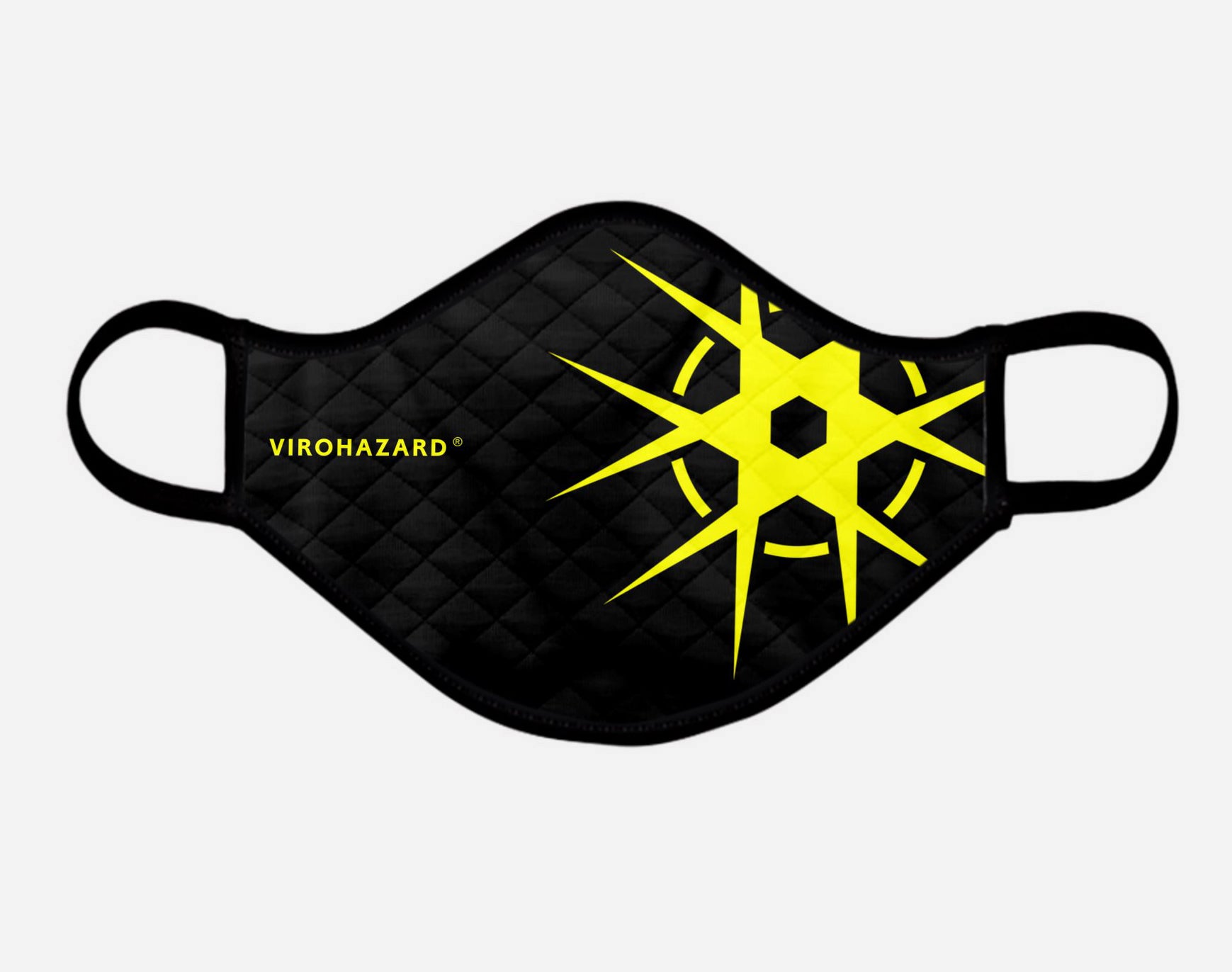 Virohazard tartan face mask facemask face-mask covid - 19 - pandemic Coronavirus - Nicola Sturgeon - Scottish cloth face covering filter - by Steven Patrick Sim the Tartan Artisan - Stevie Tartan Guy - black with logo - extra large - registered trade mark