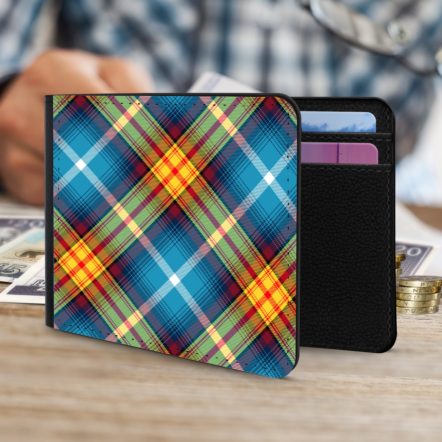 The DECLARATION Tartan ~ Faux Leather Gentlemen's Wallet