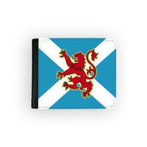 Ancient Azure Scottish Saltire & Lion Rampant ~ Gentlemen's Wallet