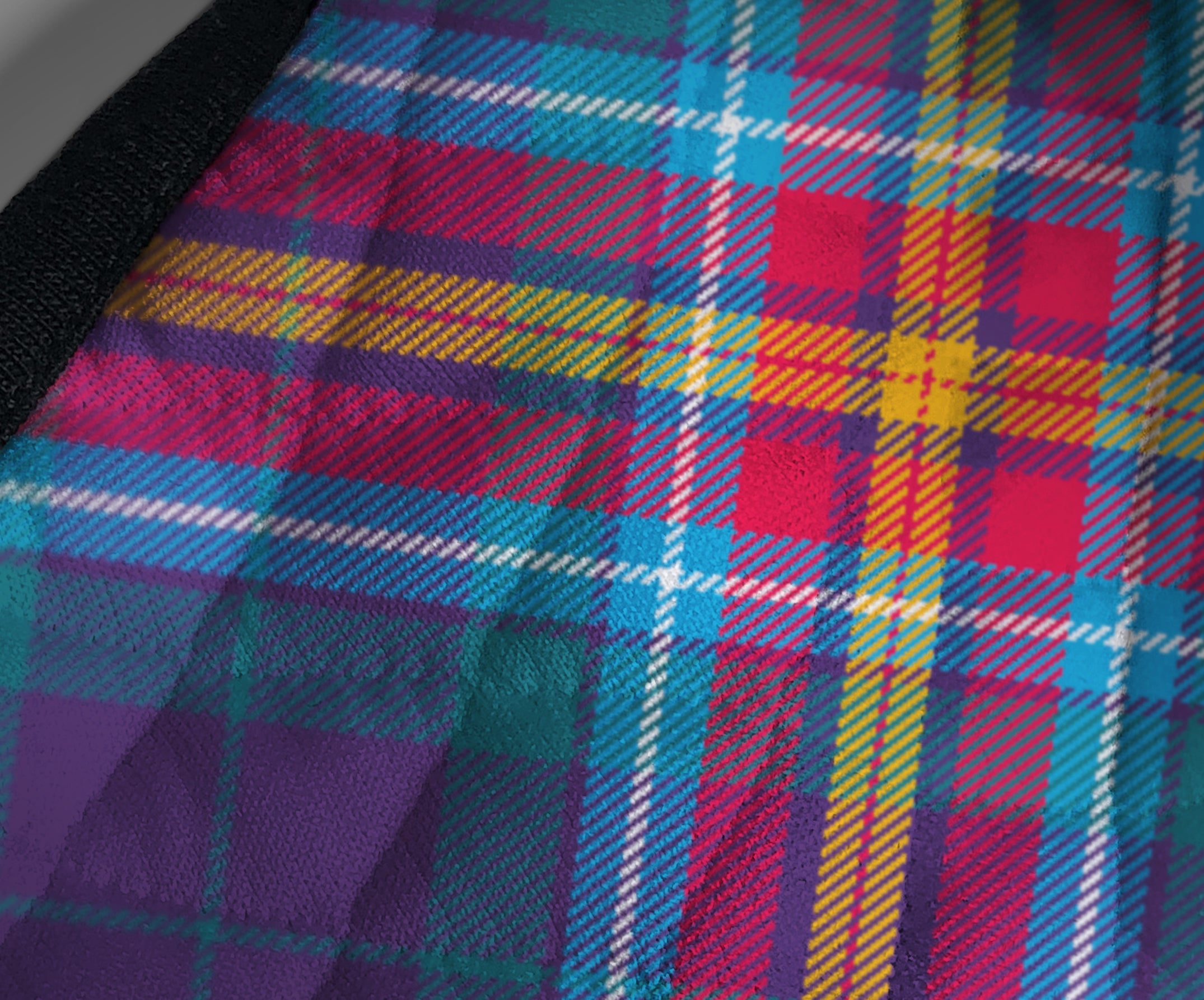 YES IT'S TIME - Alba Gu Brath - Pro EU - European Union - Nicola Sturgeon - Scottish Saltire face mask cloth covering with the unofficial tartan - Nicola Sturgeon - by Steven Patrick Sim the Tartan Artisan - Stevie Tartan Guy - printed fabric