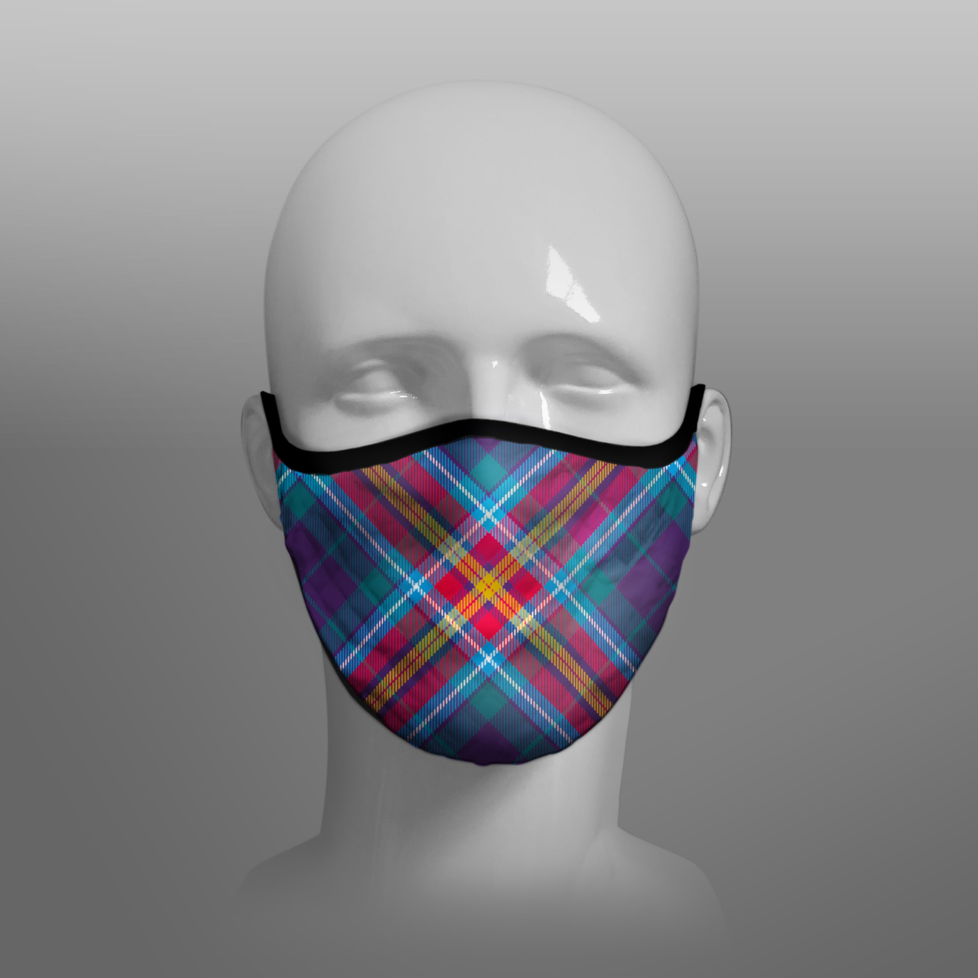 YES IT'S TIME - Alba Gu Brath - Pro EU - European Union Contoured Tartan - Scottish Saltire - Face Mask extra large