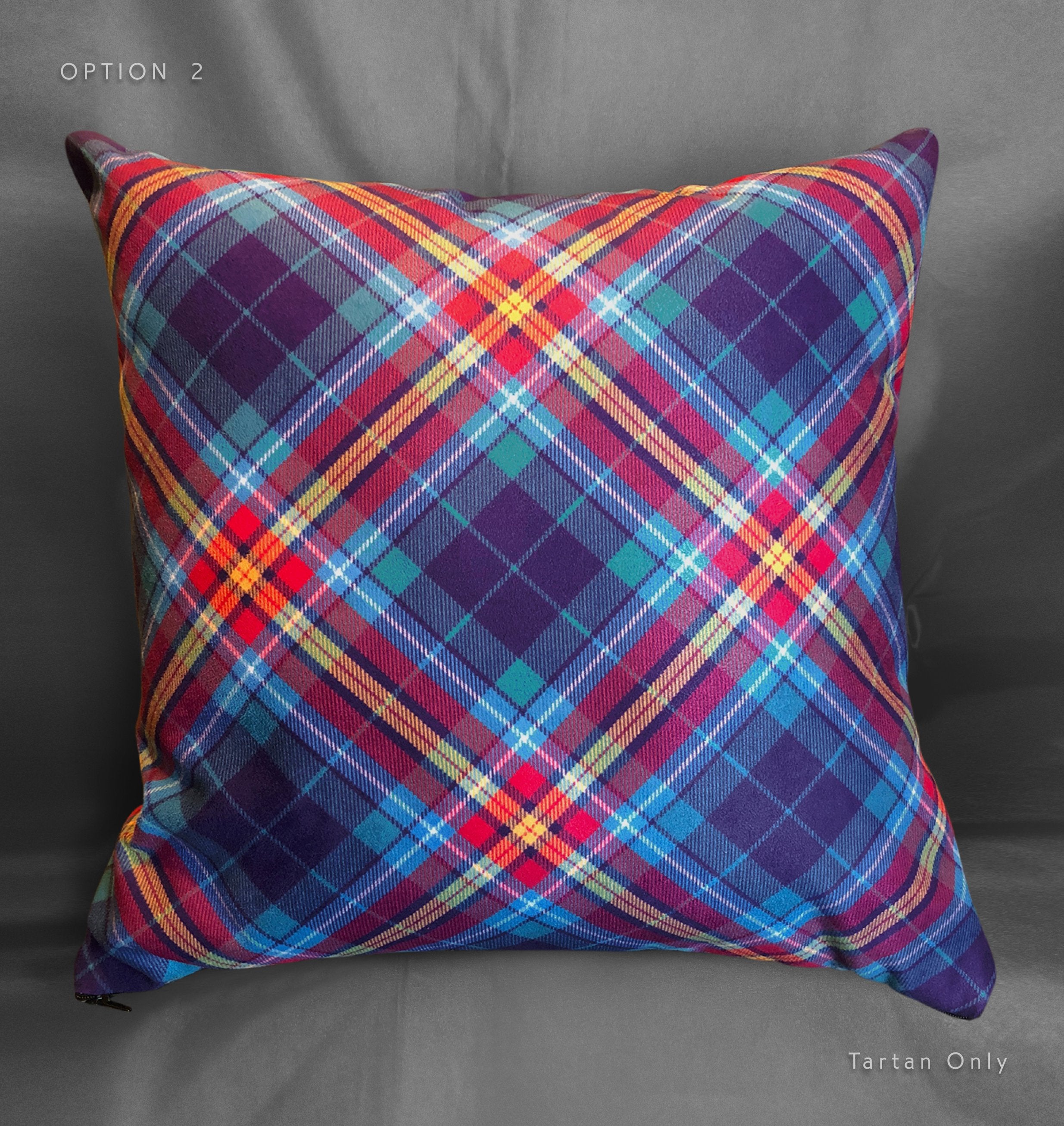 YES Tartan Cushion by Steven Patrick Sim - Alba gu bràth