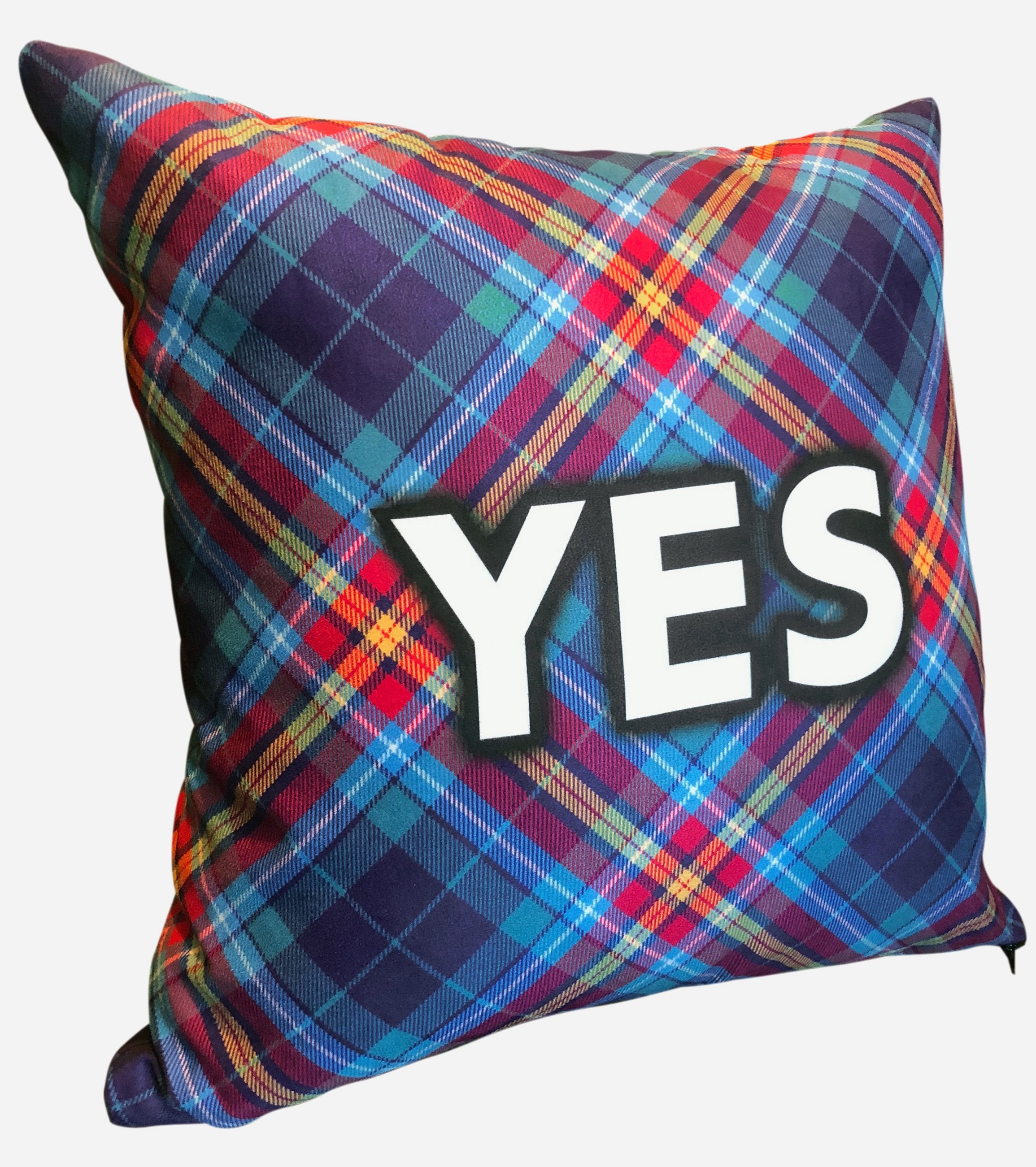 YES Tartan by Steven Patrick Sim - Alba gu bràth - The Faux Suede Cushion