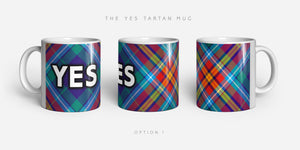 YES Tartan Mug by Steven Patrick Sim - Alba gu bràth