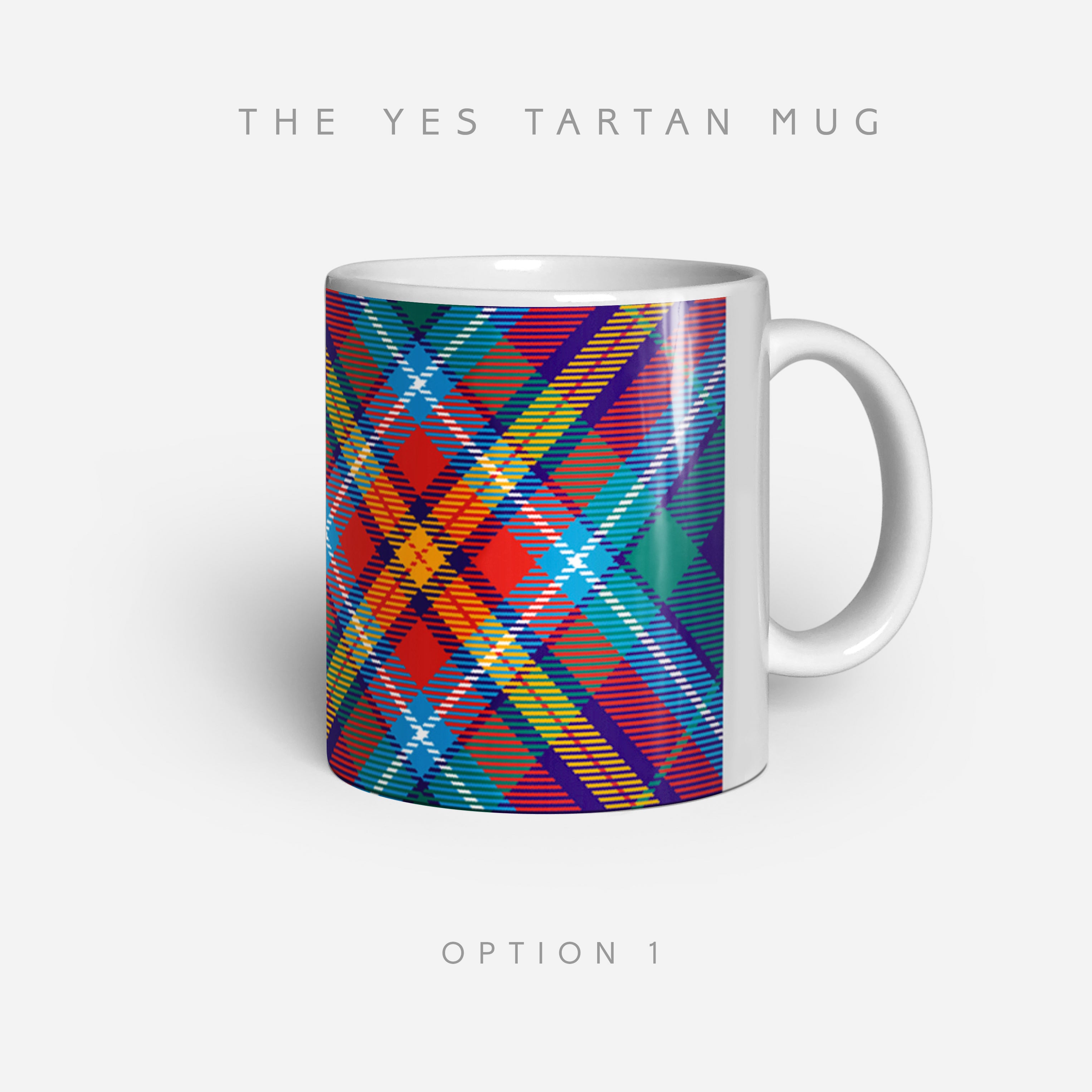 SNP Unofficial YES Tartan Mugs by Steven Patrick Sim