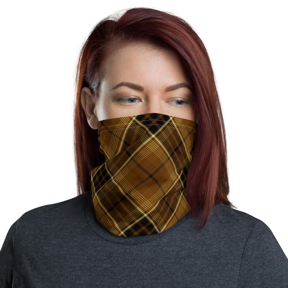 bitcoin Digital Gold Tartan Unisex Neck Gaiter - Large Sett 4