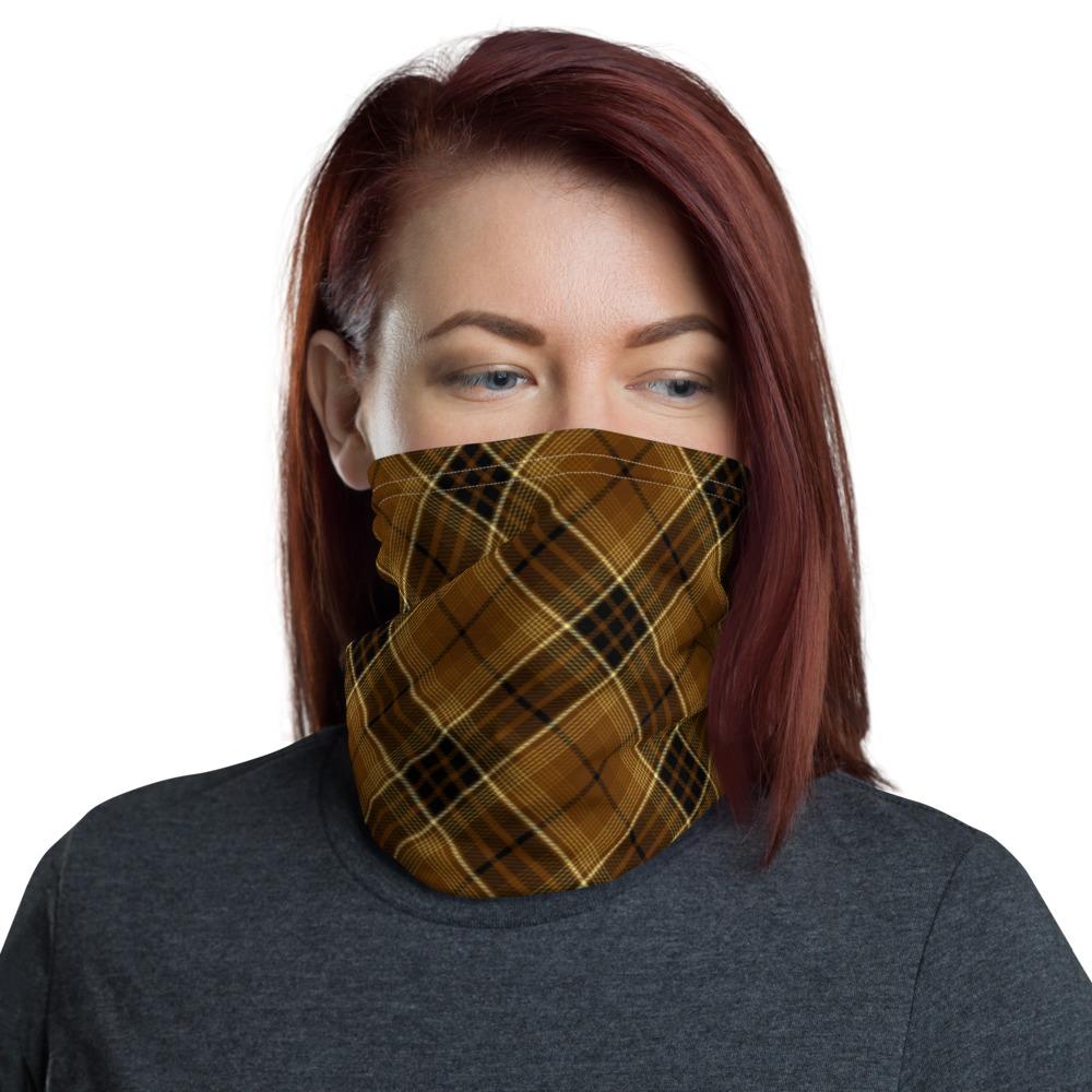 bitcoin Digital Gold Tartan Unisex Neck Gaiter - Small Sett 4
