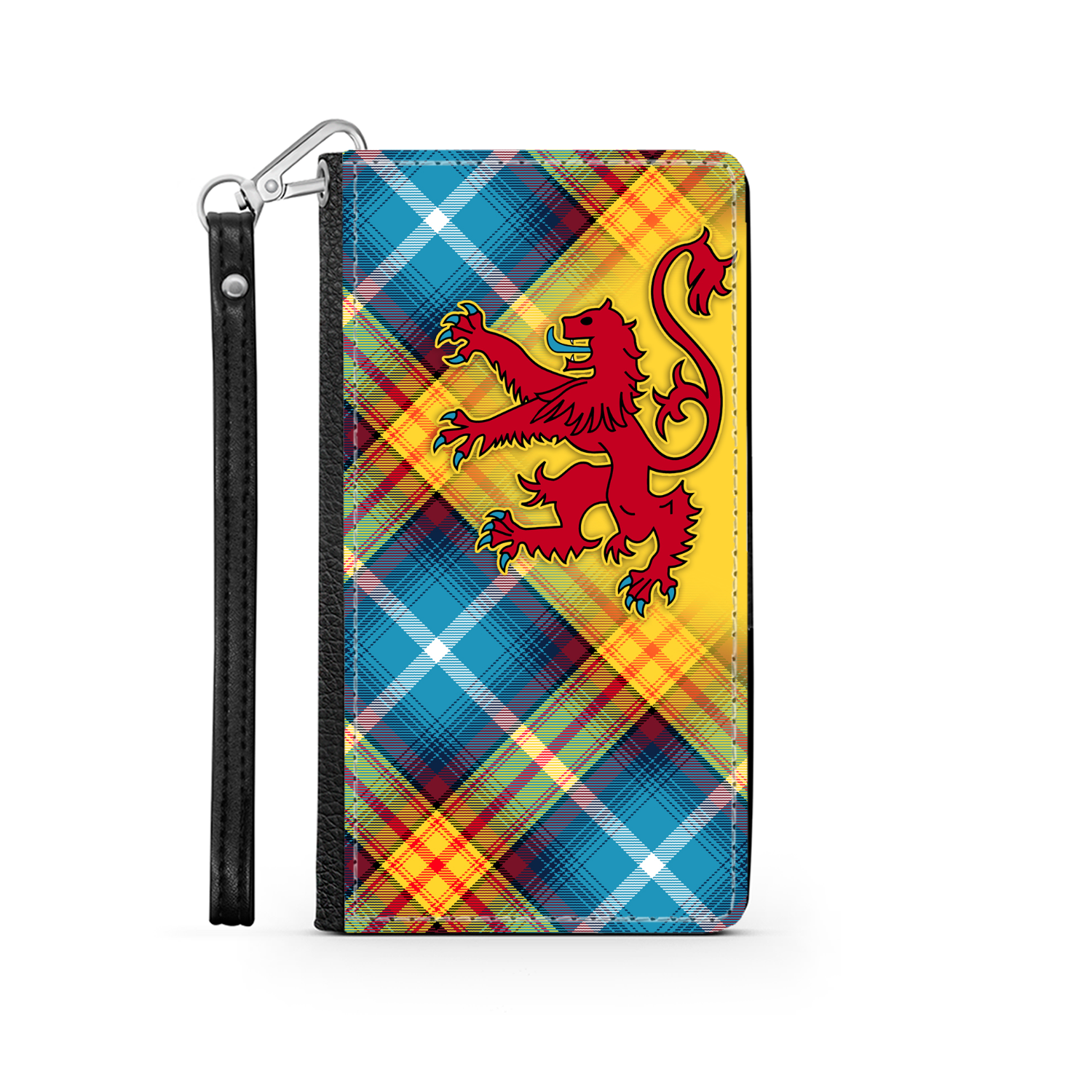 The DECLARATION Tartan ~ Faux Leather Wallet Phone Case with Lion Rampant