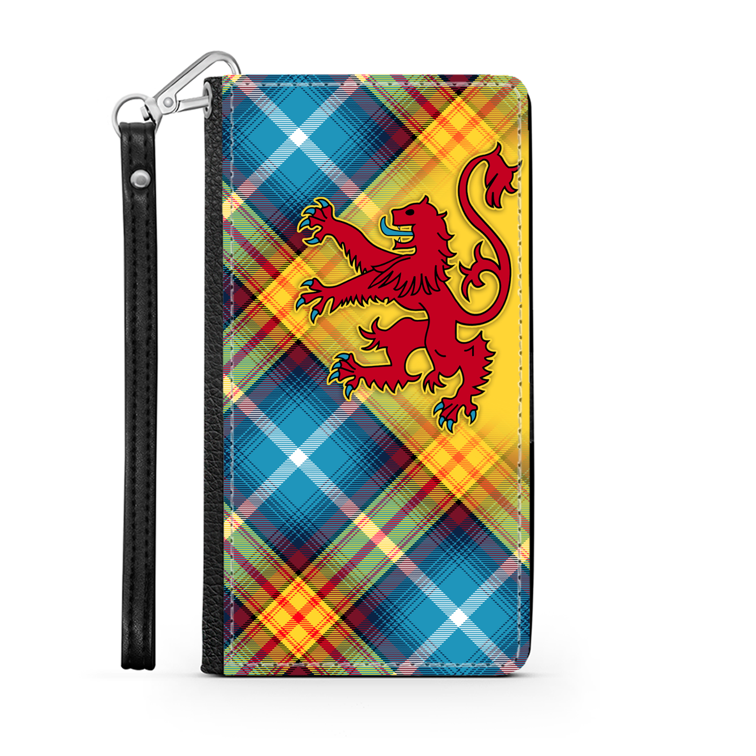 The DECLARATION Tartan ~ Faux Leather Wallet Phone Case with Lion Rampant