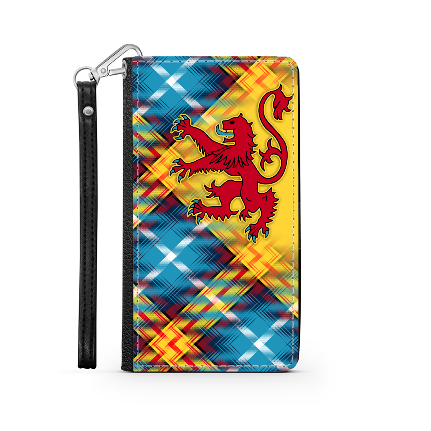 The DECLARATION Tartan ~ Faux Leather Wallet Phone Case with Lion Rampant