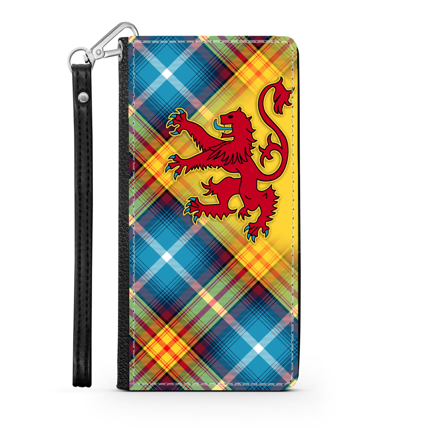 The DECLARATION Tartan ~ Faux Leather Wallet Phone Case with Lion Rampant