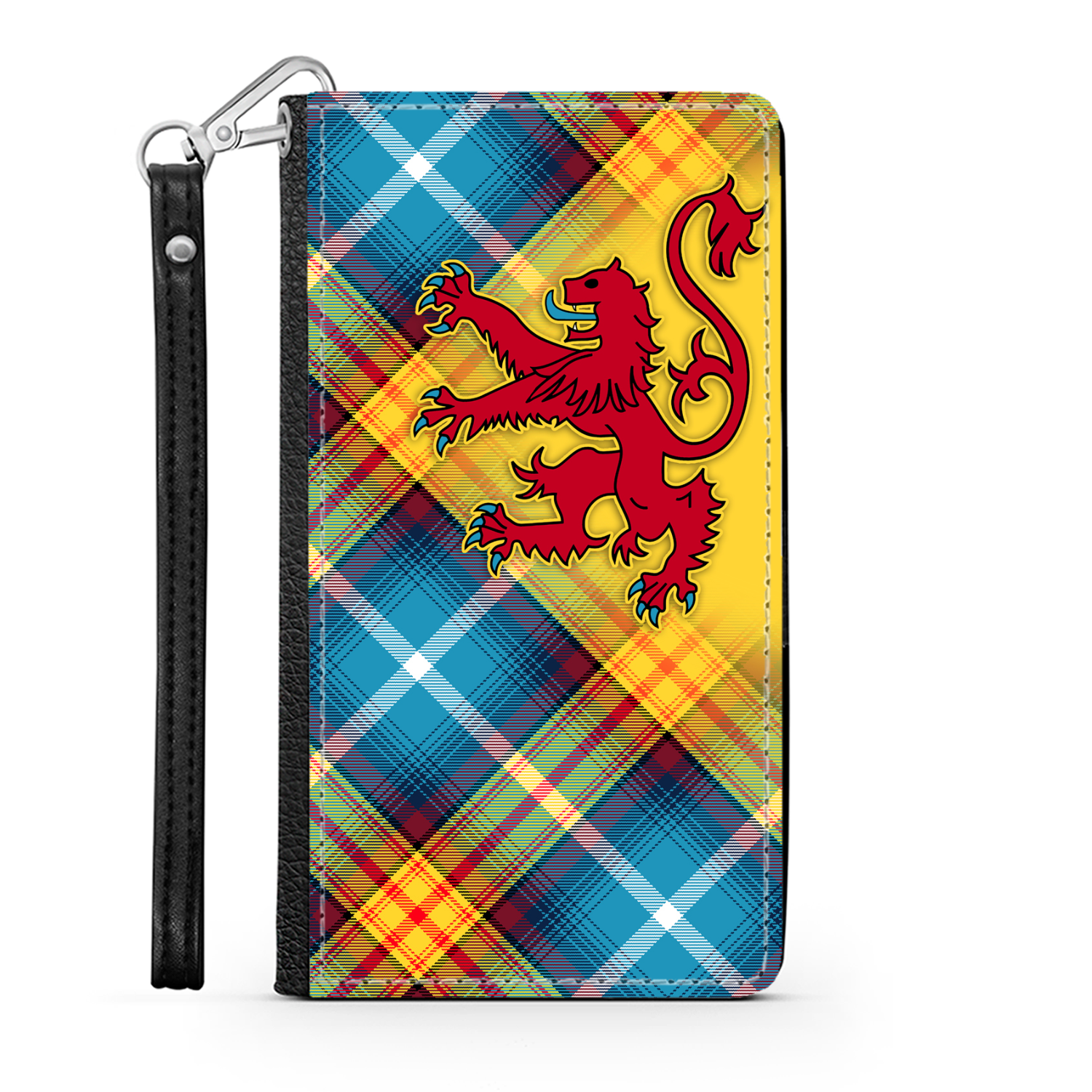 The DECLARATION Tartan ~ Faux Leather Wallet Phone Case with Lion Rampant