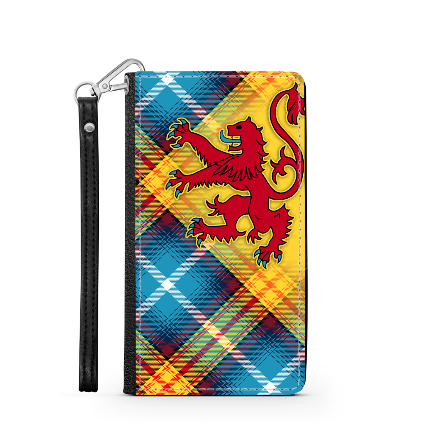 The DECLARATION Tartan ~ Faux Leather Wallet Phone Case with Lion Rampant