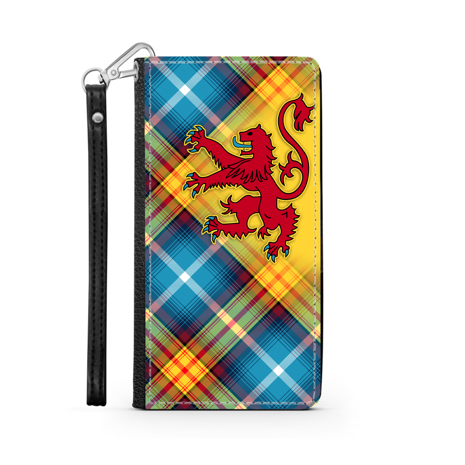 The DECLARATION Tartan ~ Faux Leather Wallet Phone Case with Lion Rampant