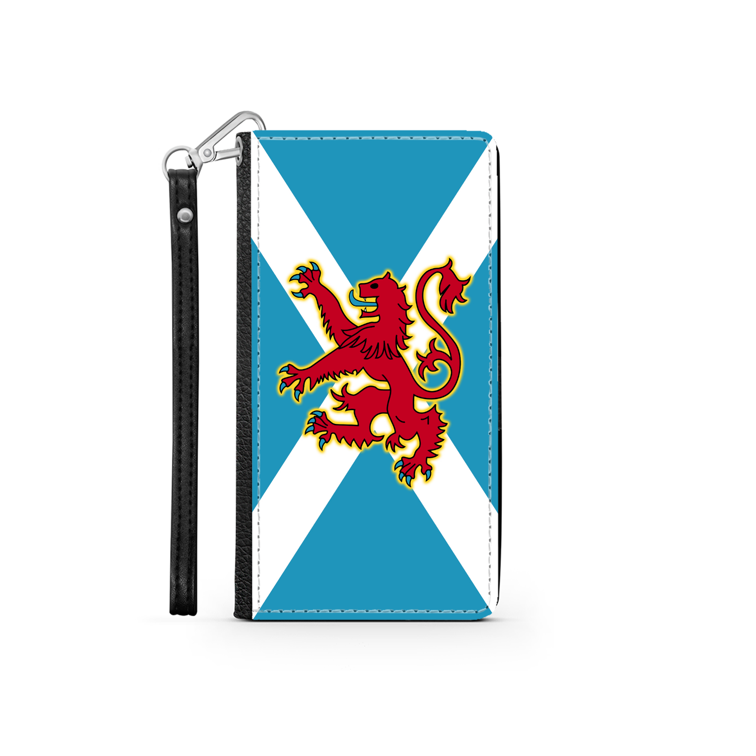 Ancient Azure Scottish Saltire & Lion Rampant ~ Wallet Phone Case
