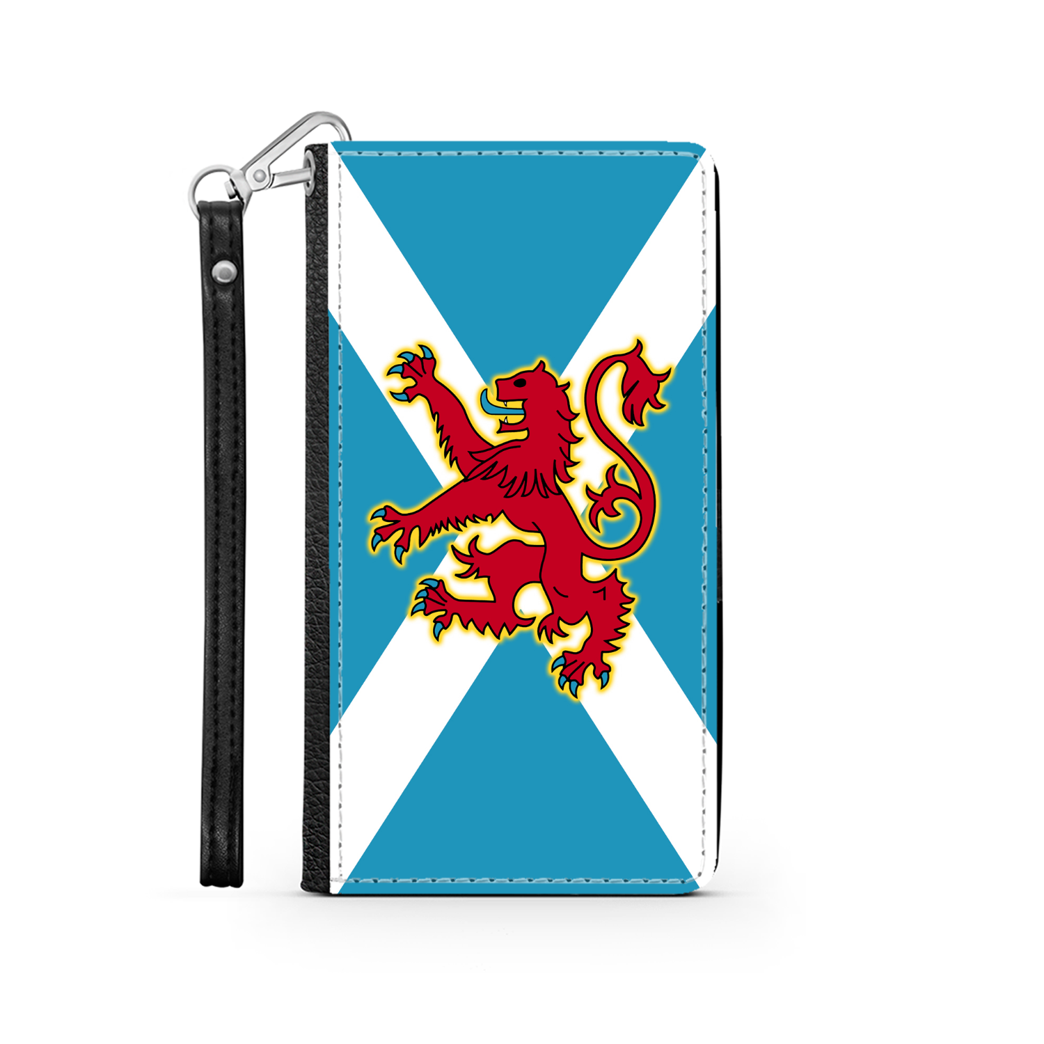 Ancient Azure Scottish Saltire & Lion Rampant ~ Wallet Phone Case