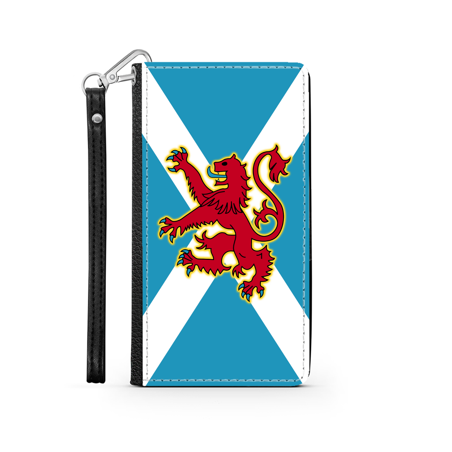 Ancient Azure Scottish Saltire & Lion Rampant ~ Wallet Phone Case