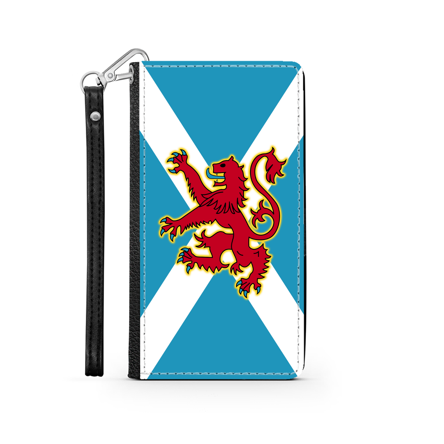 Ancient Azure Scottish Saltire & Lion Rampant ~ Wallet Phone Case