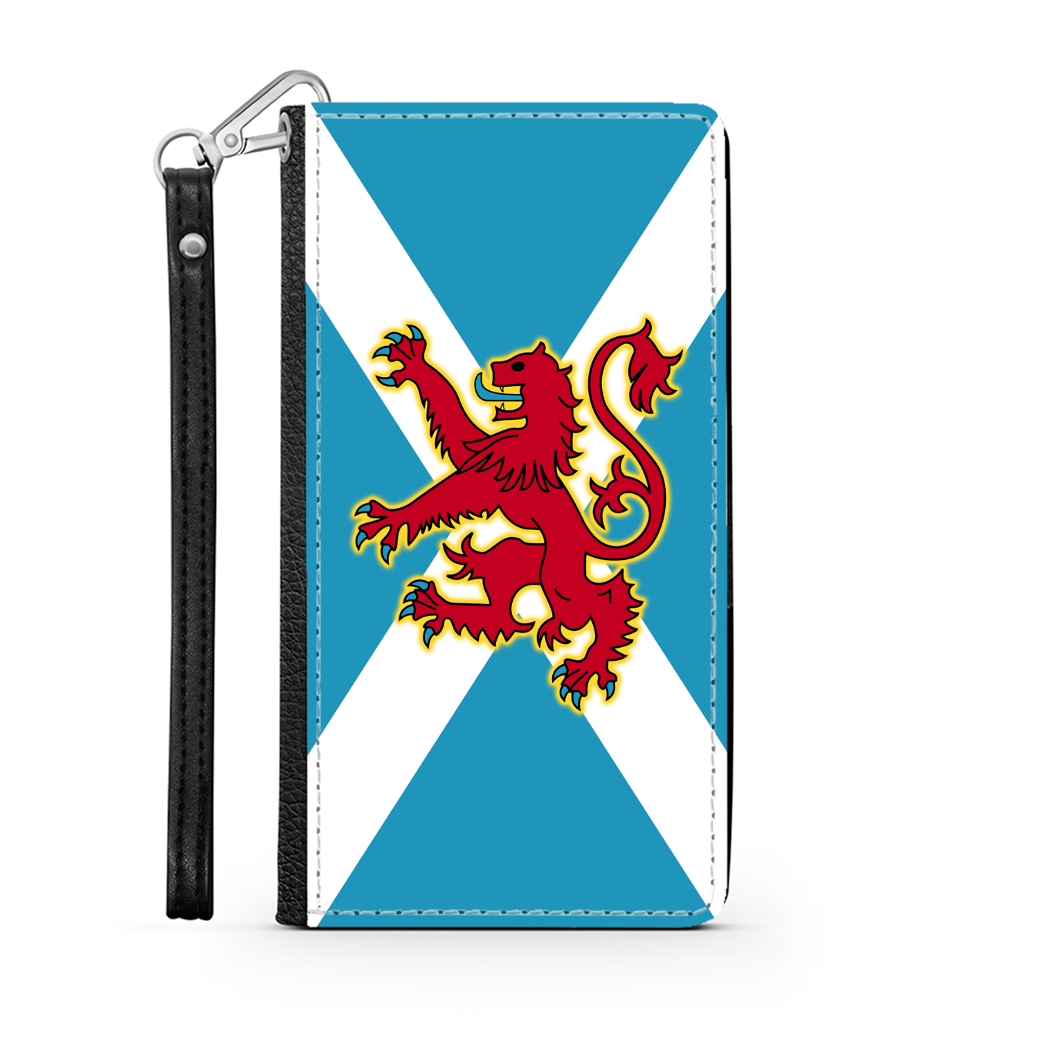Ancient Azure Scottish Saltire & Lion Rampant ~ Wallet Phone Case