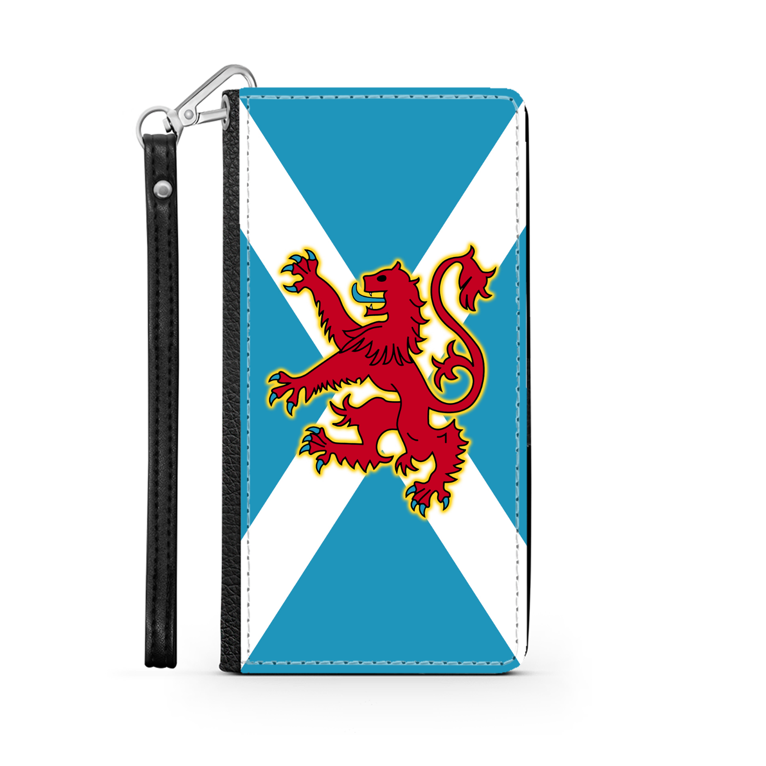 Ancient Azure Scottish Saltire & Lion Rampant ~ Wallet Phone Case