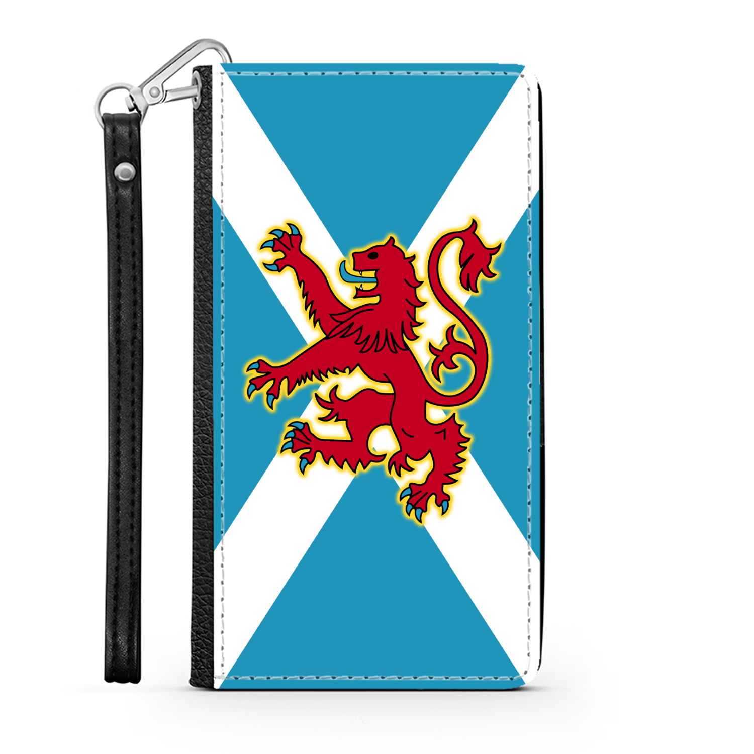 Ancient Azure Scottish Saltire & Lion Rampant ~ Wallet Phone Case