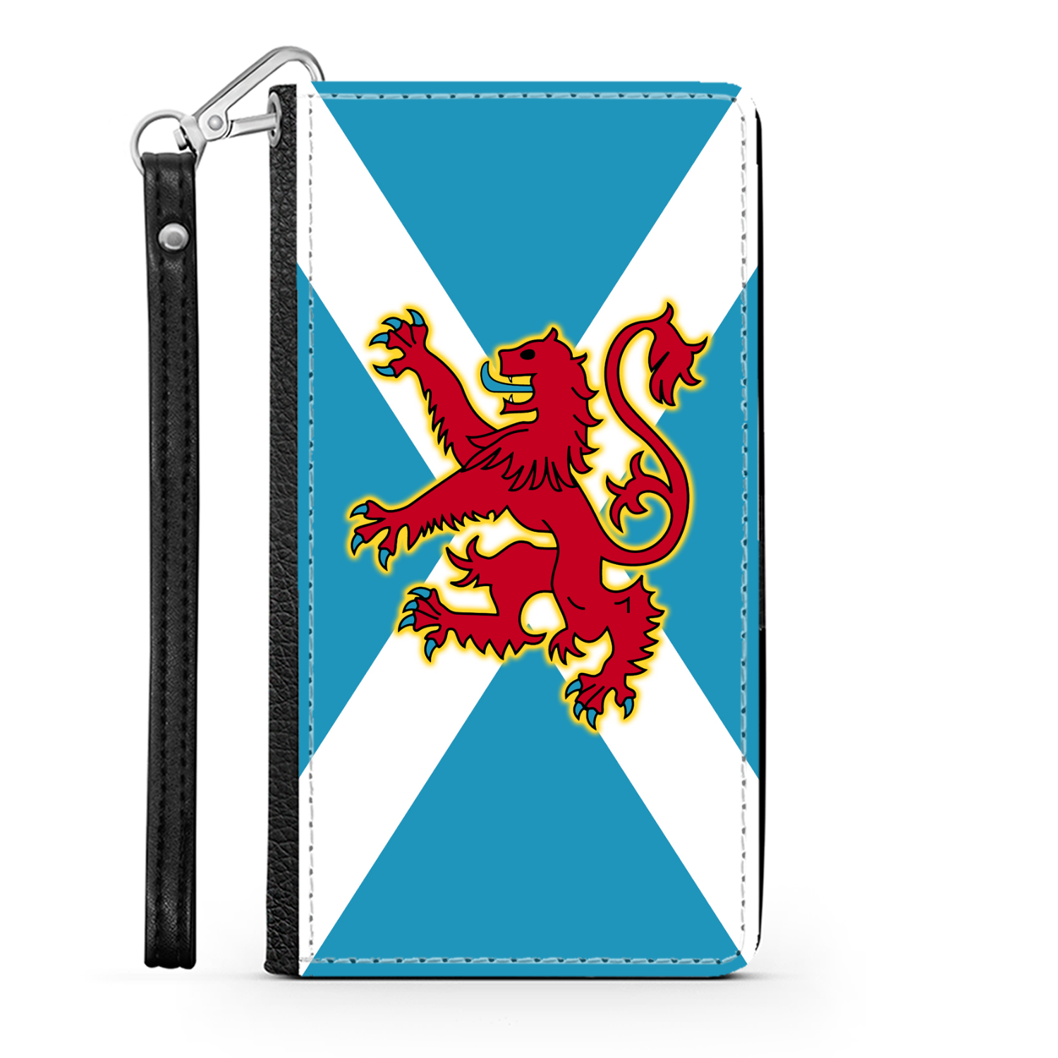 Ancient Azure Scottish Saltire & Lion Rampant ~ Wallet Phone Case