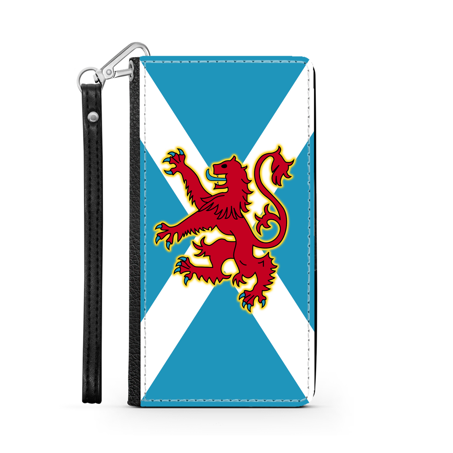 Ancient Azure Scottish Saltire & Lion Rampant ~ Wallet Phone Case