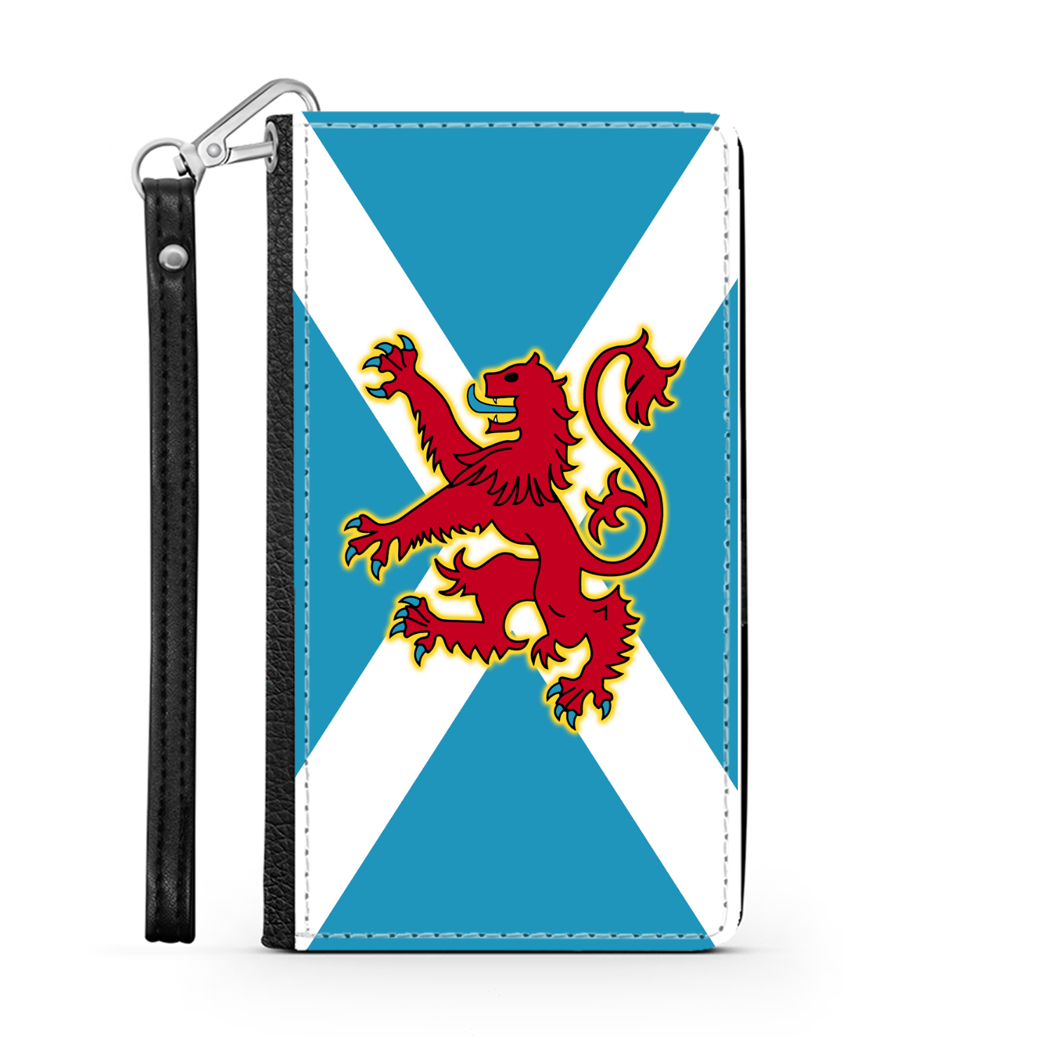Ancient Azure Scottish Saltire & Lion Rampant ~ Wallet Phone Case