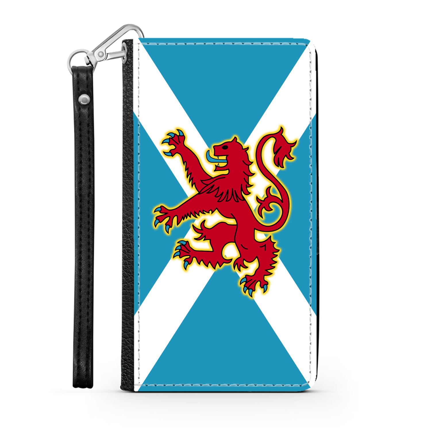 Ancient Azure Scottish Saltire & Lion Rampant ~ Wallet Phone Case