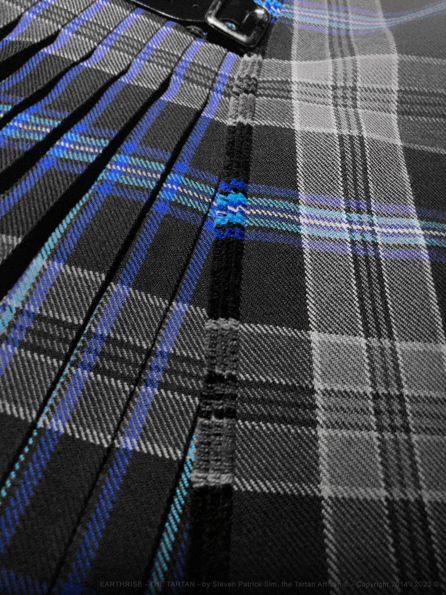 Earthrise Tartan 100 Numbered and certified kilts - by Steven Patrick Sim - Tripple Fringe