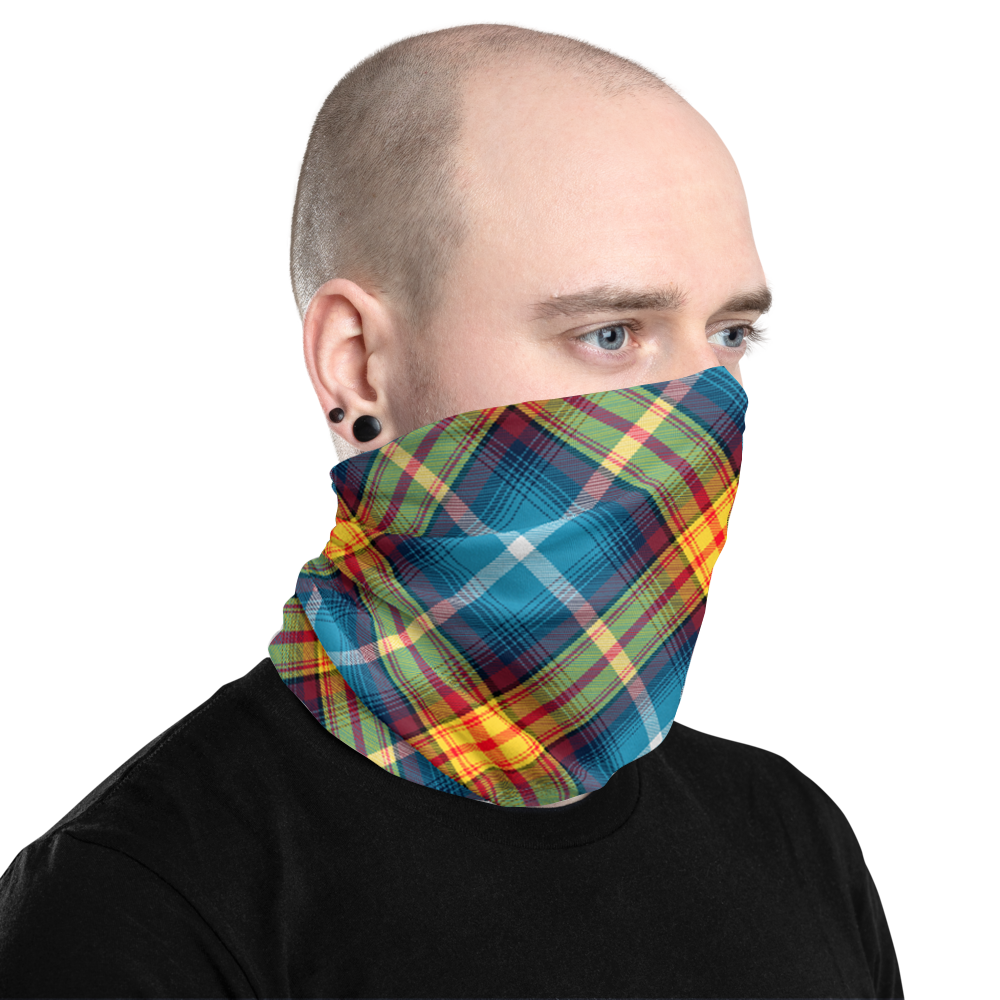 Lion Rampant and old Navy Saltire Declaration of Scottish Independence tartan Neck Gaiter 8