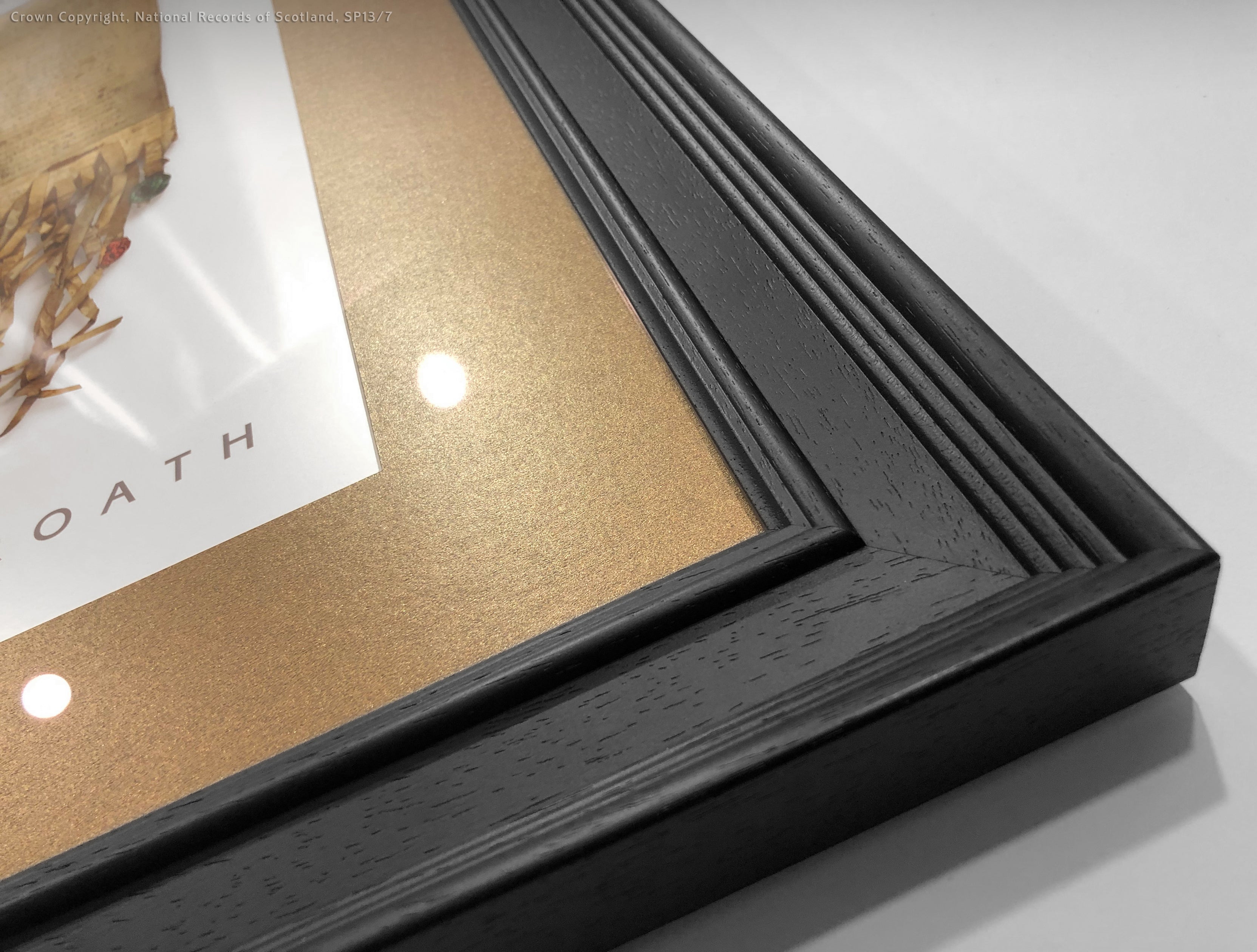 the Declaration of Arbroath fine art gold metallic print editions are a series of exclusive digital chromogenic prints - Pearl and bronze edition